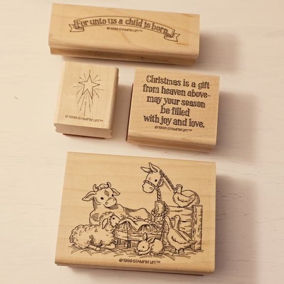 Stampin Up Nativity Bible Christmas Set of 4 - Picture 1 of 9